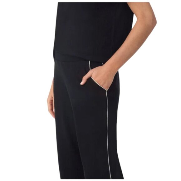 NWOT Midnight by Carole Hochman Crepe Knit Sleep Set | Black - Picture 4 of 7